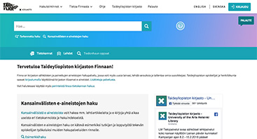 uniarts.finna.fi kuvakaappaus